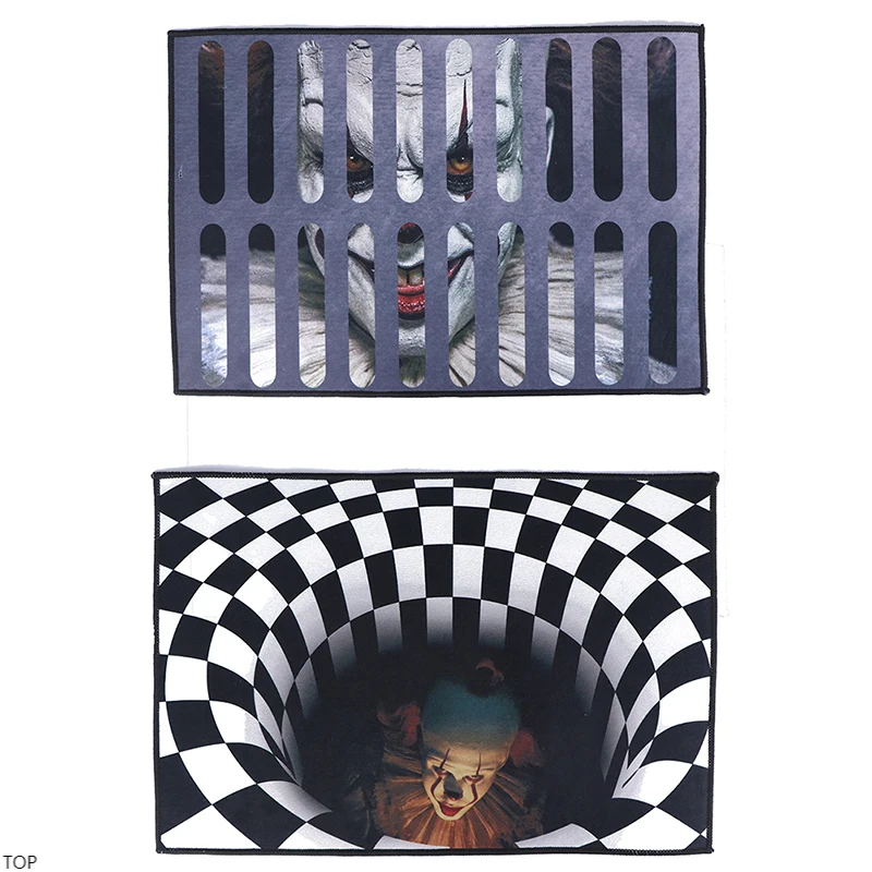 

Ловушка для клоунов, визуальный ковер, напольный 3D коврик для гостиной, спальни, украшение для дома на Хэллоуин, декор для комнаты в эстетике