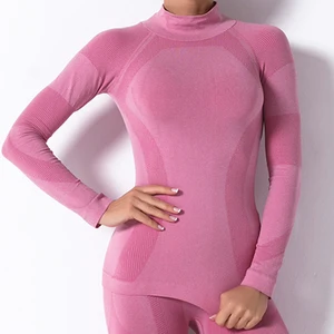 Женские сексуальные топы с длинным рукавом, зимняя спортивная футболка для занятий йогой, спортивная одежда, спортивный топ для занятий фитнесом, йогой, Женские топы для тренировок