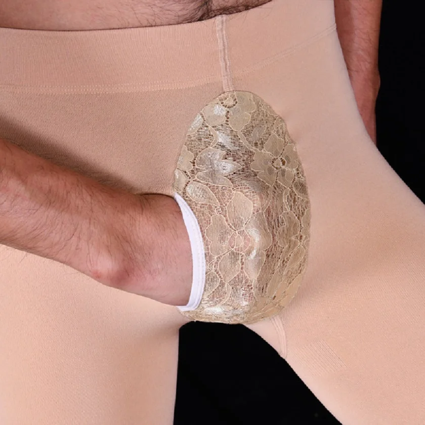 

Men Autumn Winter Thin Fleece Carry Buttock Long Johns Double U Convex Pouch Pantyhose Stirrup Leggings Pijama Pencil Warm Pants