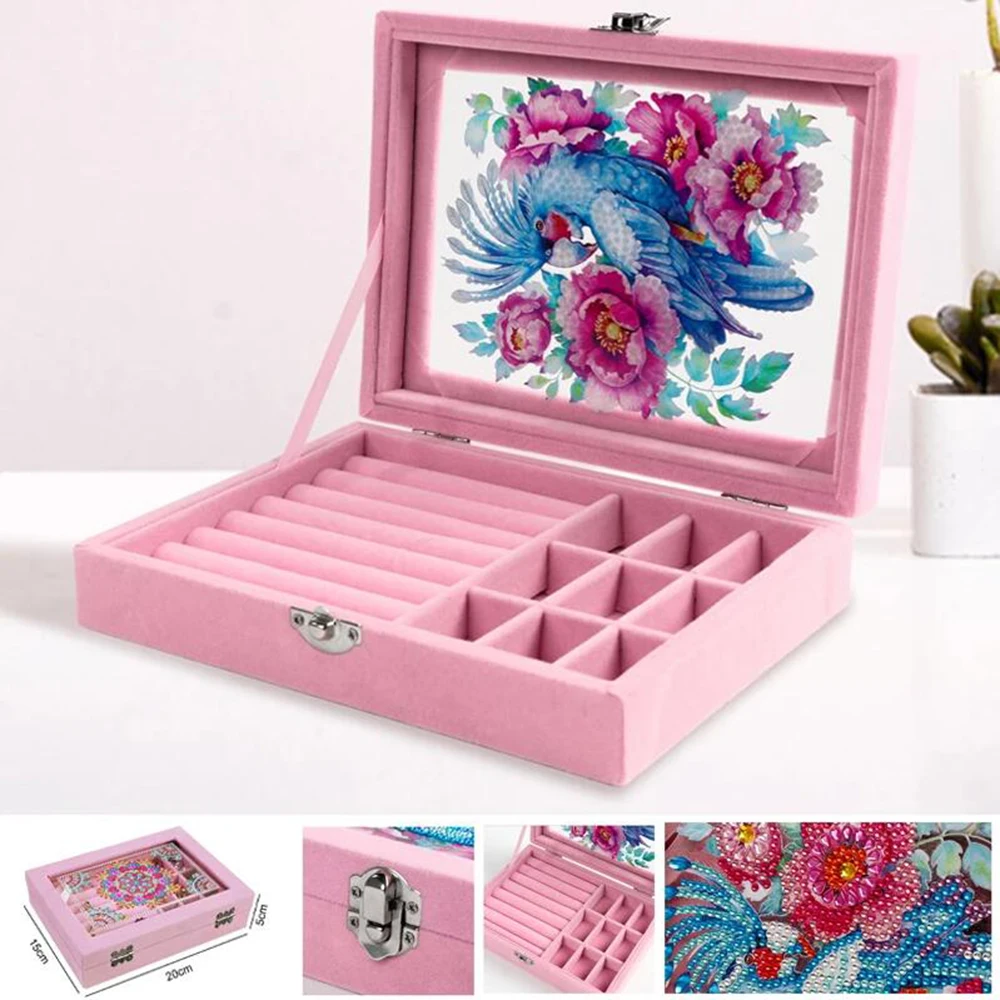 

5D DIY Special-shaped Diamond Painting Jewelry Box Containers Desktop Home Decorative Craft Storage Organizer Case Gifts