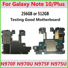 Оригинальная разблокированная материнская плата для Samsung Galaxy N970F N970FD N970U NOTE 10 Plus N975F N976B 5G N976V N975U с двумя Sim-картами 256 ГБ 512 ГБ