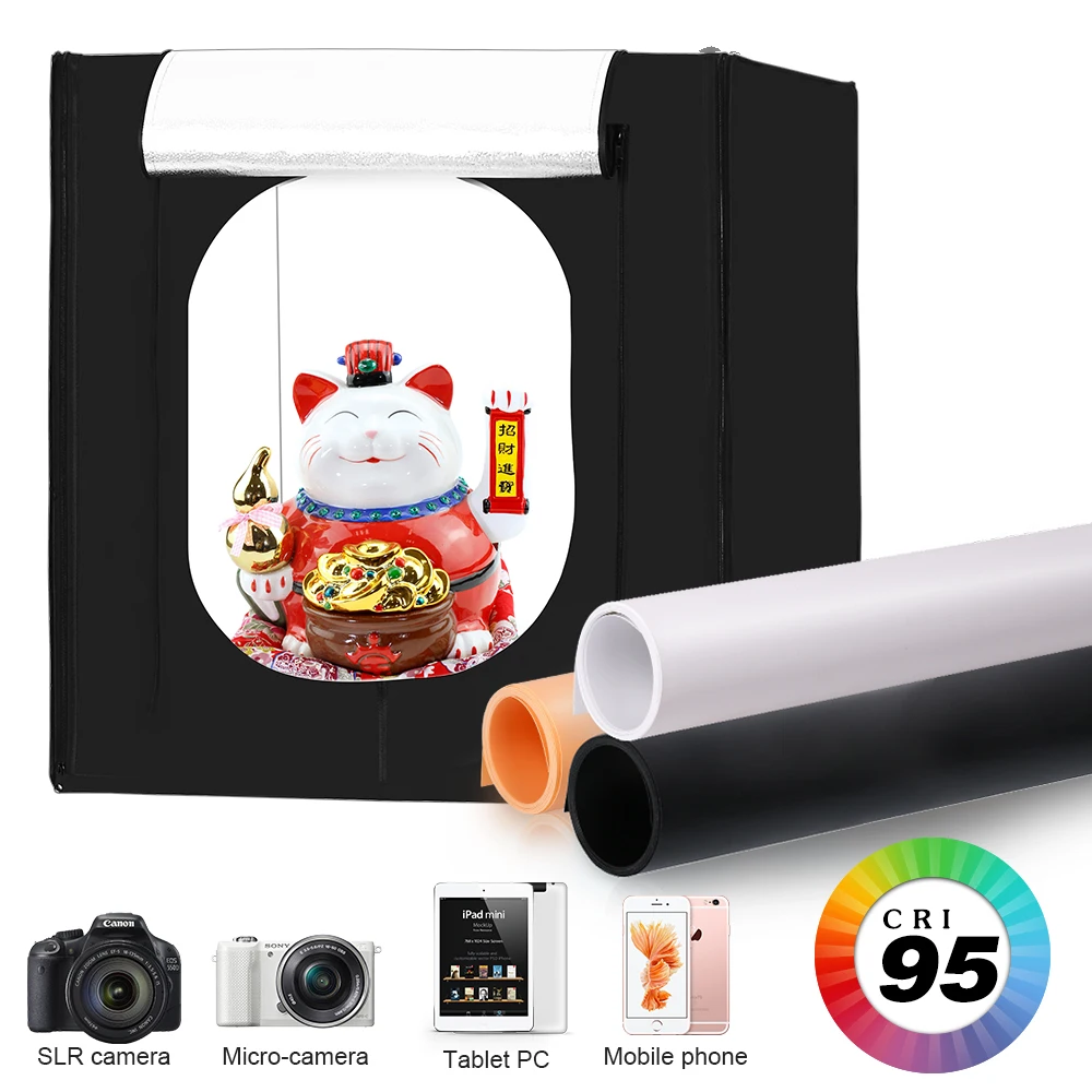 Мягкие коробки для фотостудии 60x60 см с 3 задниками портативные складные