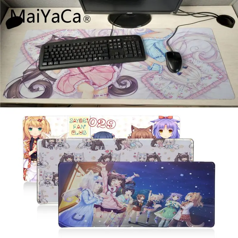 

Maiyaca Chocola Nekopara Japan anime girl Big Promotion Russia gaming mouse pad gamer xl Keyboard Laptop PC notebook desk mat