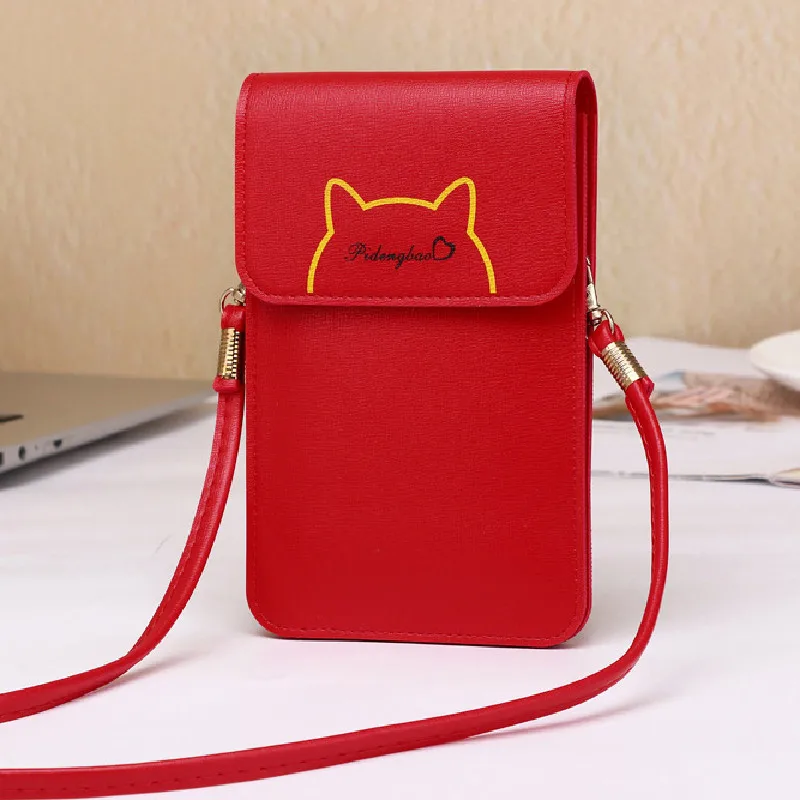 Брендовая Новая прозрачная сумка через плечо для телефона с сенсорным экраном