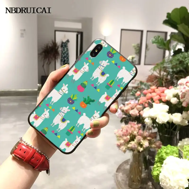PENGHUWAN Kawaii Милая лама Альпака Мягкий Силиконовый ТПУ чехол для телефона iPhone 11 pro XS
