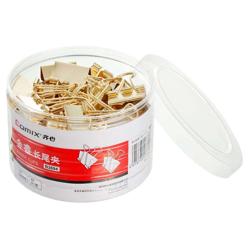 Comix Binder скрепки для бумаги зажим Золотые зажимы идеально подходит