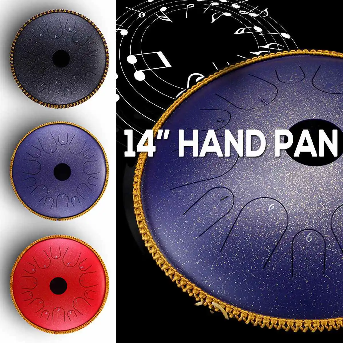 14 дюймовые барабаны усовершенствованные профессиональные нот ручная Сковорода