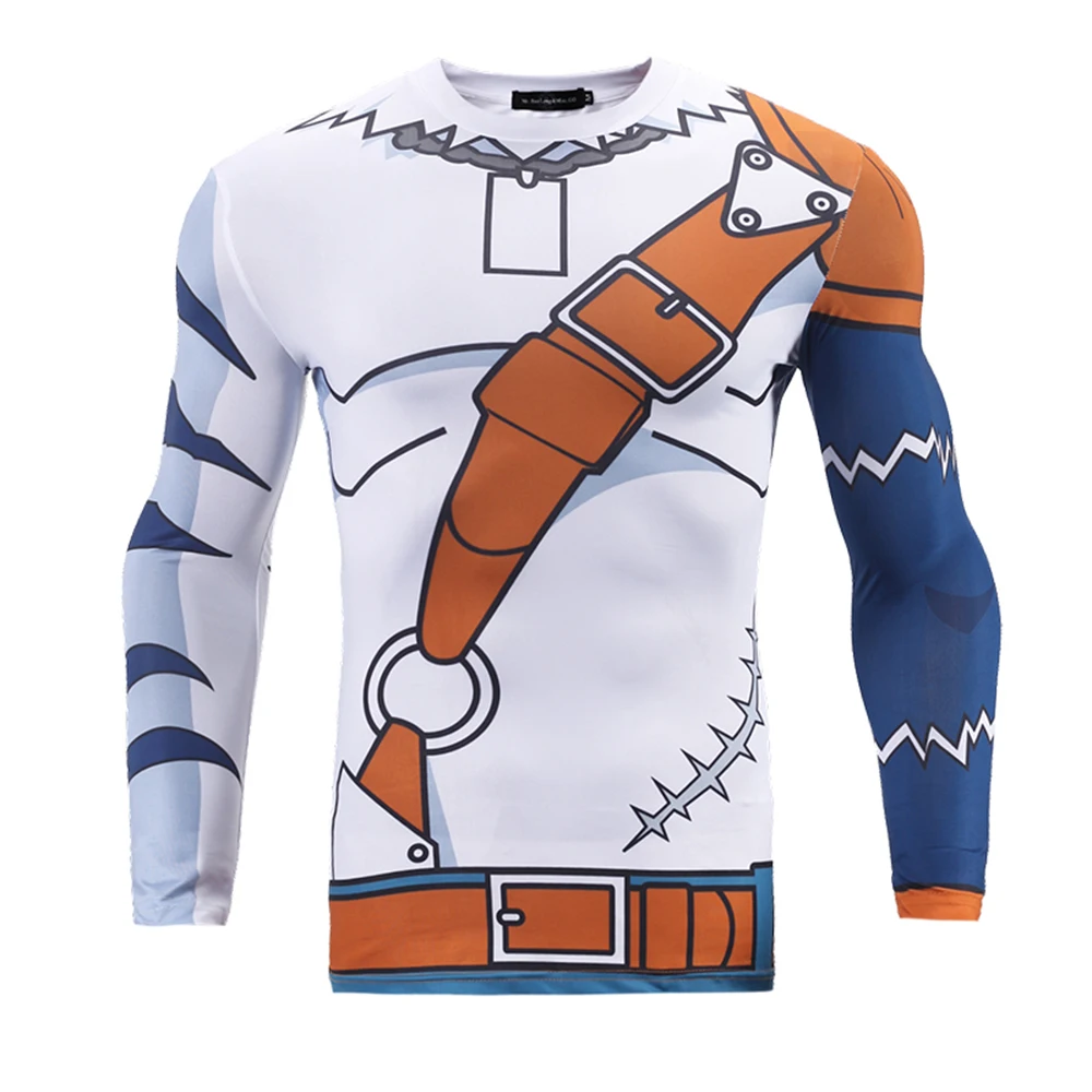 Новый костюм аниме для косплея одежда фитнеса Весенняя новая футболка мужские