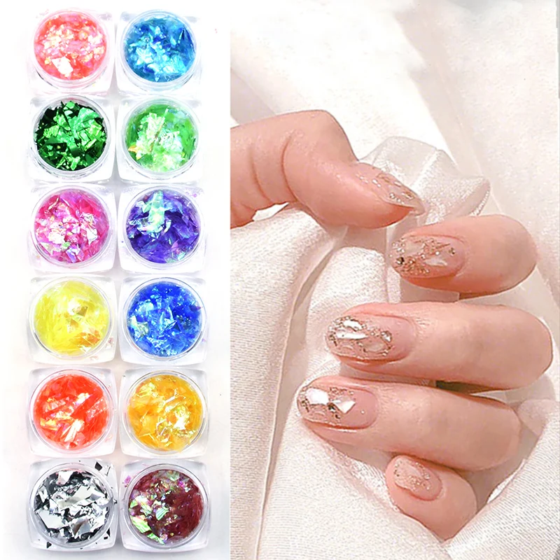 Блестки для нейл Арта блестки нейл-арта (искусство украшения ногтей) 3D ногтей 10