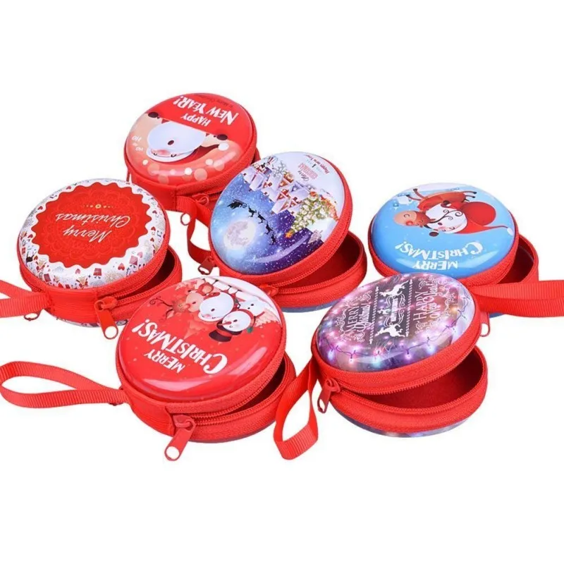 Детская Рождественская Подарочная коробка кошелек для монет милый портативный