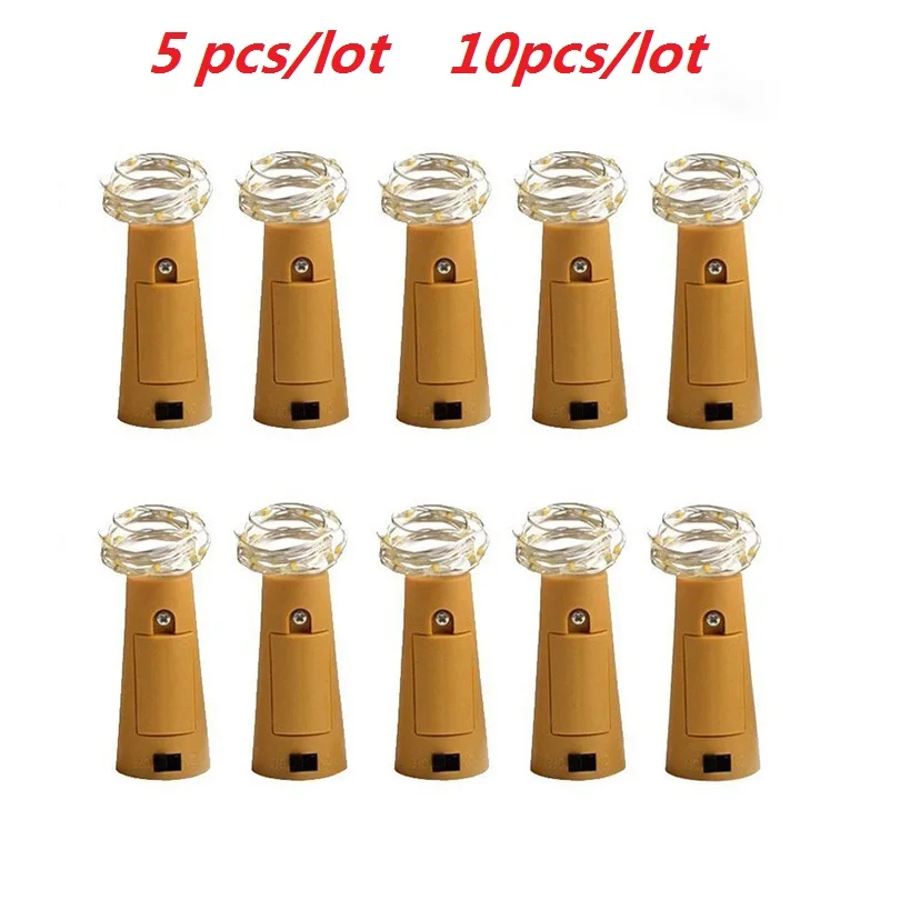 5/10 шт. 1 м 2 винные бутылки гирлянды волшебные пробковые медные провода сказочные