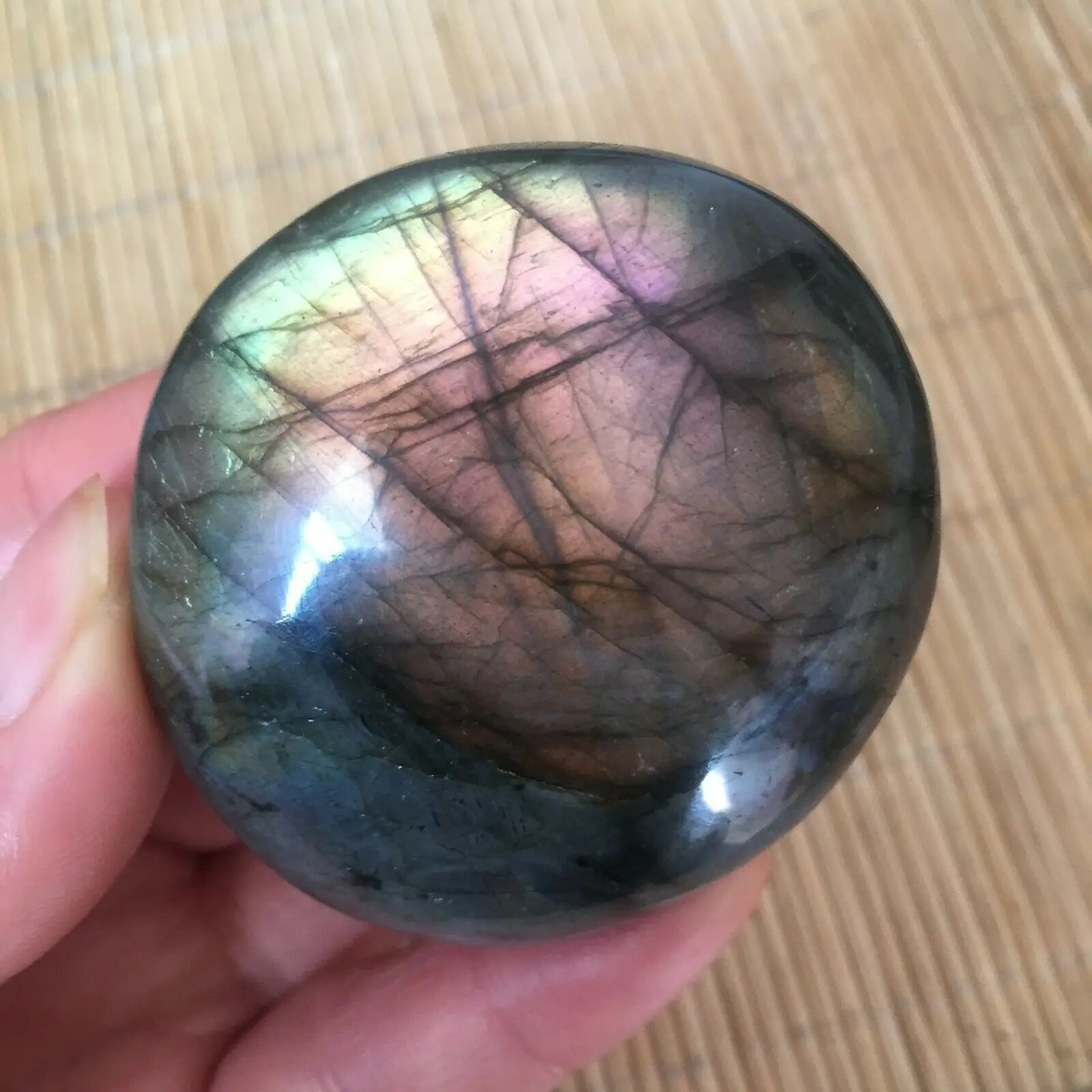 

AAAA Natural Yellow Rainbow Labradorite Crystal Healing Madagascar
