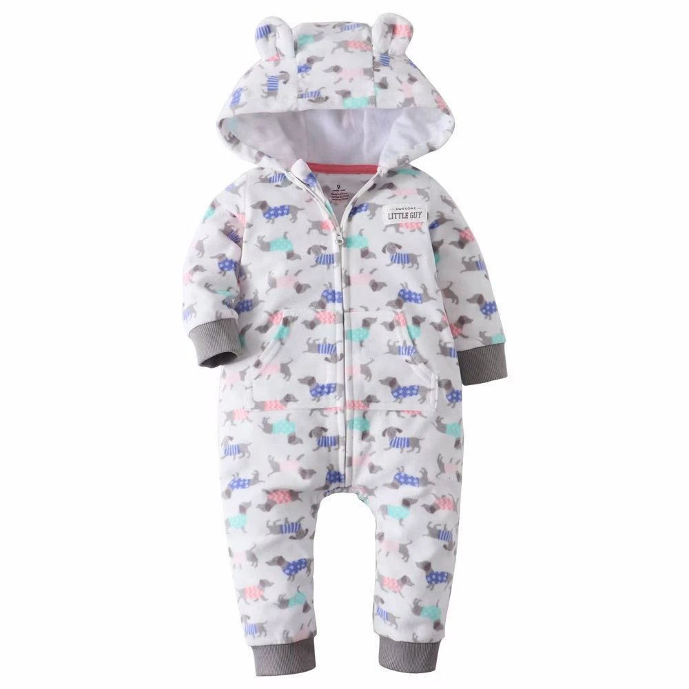 Комбинезоны для младенцев весна осень зима 2020 теплый флисовый костюм
