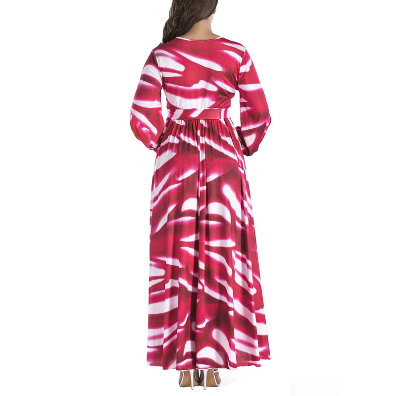 Высококачественное длинное плиссированное платье с цветочным принтом Vestidos