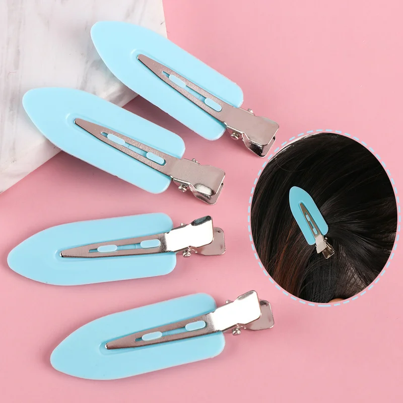 4 шт. карамельных цветов бесшовные заколки для волос без изгибов следов зажимы