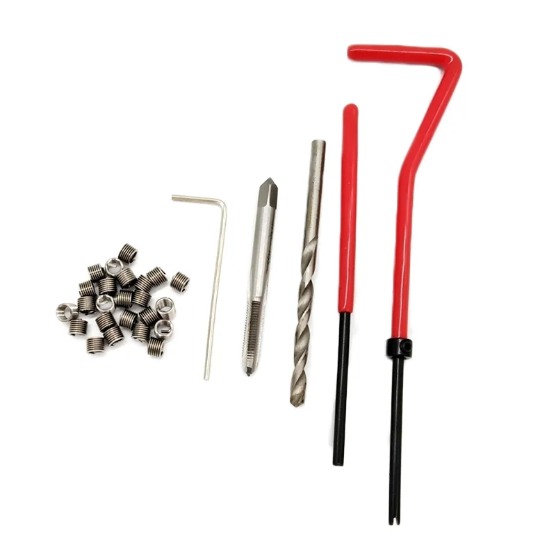 

Auto Threading Tools Equipment High Speed Steel 25pcs Set Coil Metric Repair