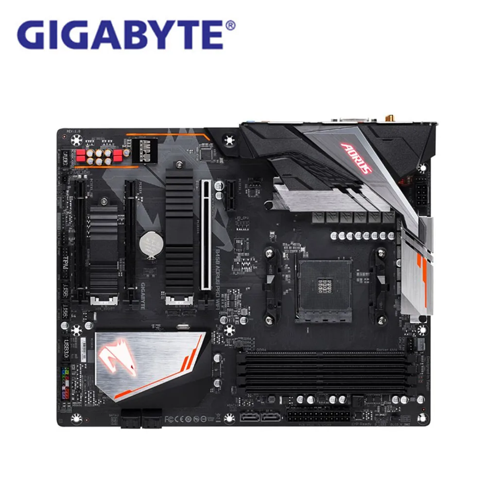 Для GIGABYTE B450 AORUS PRO WIFI системная плата AMD AM4 64GB DVI + HDMI|Материнские платы| |