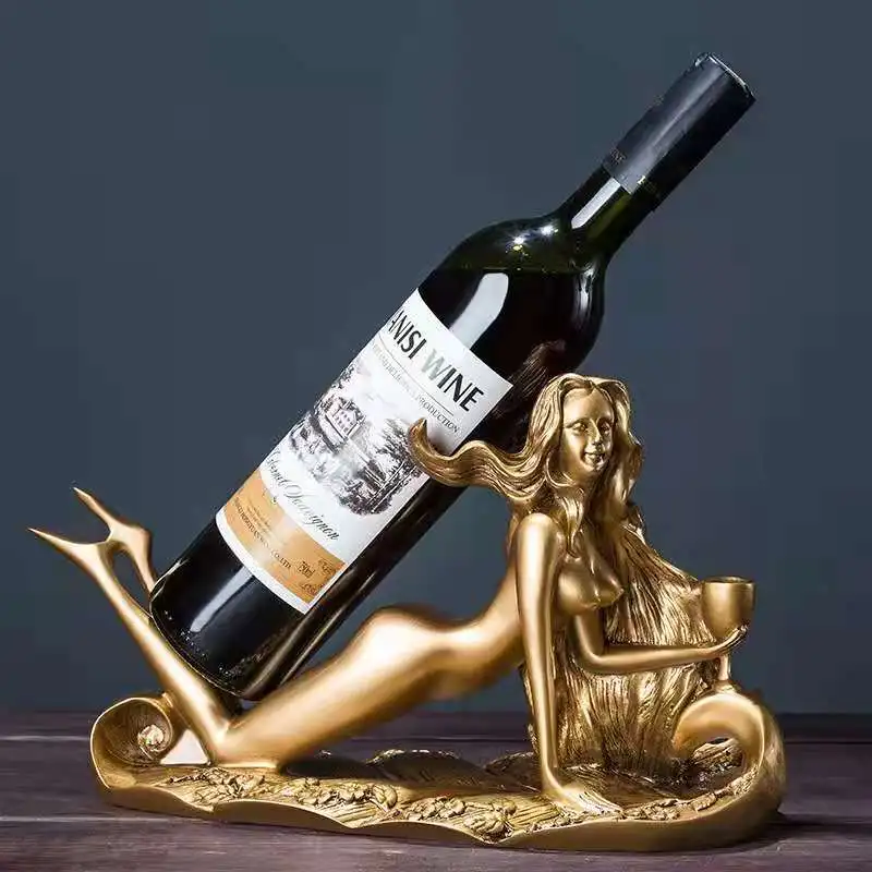 

Красивая винная полка, держатель для вина, металлическая практичная подставка для скульптур в скандинавском стиле, домашнее украшение, инт...