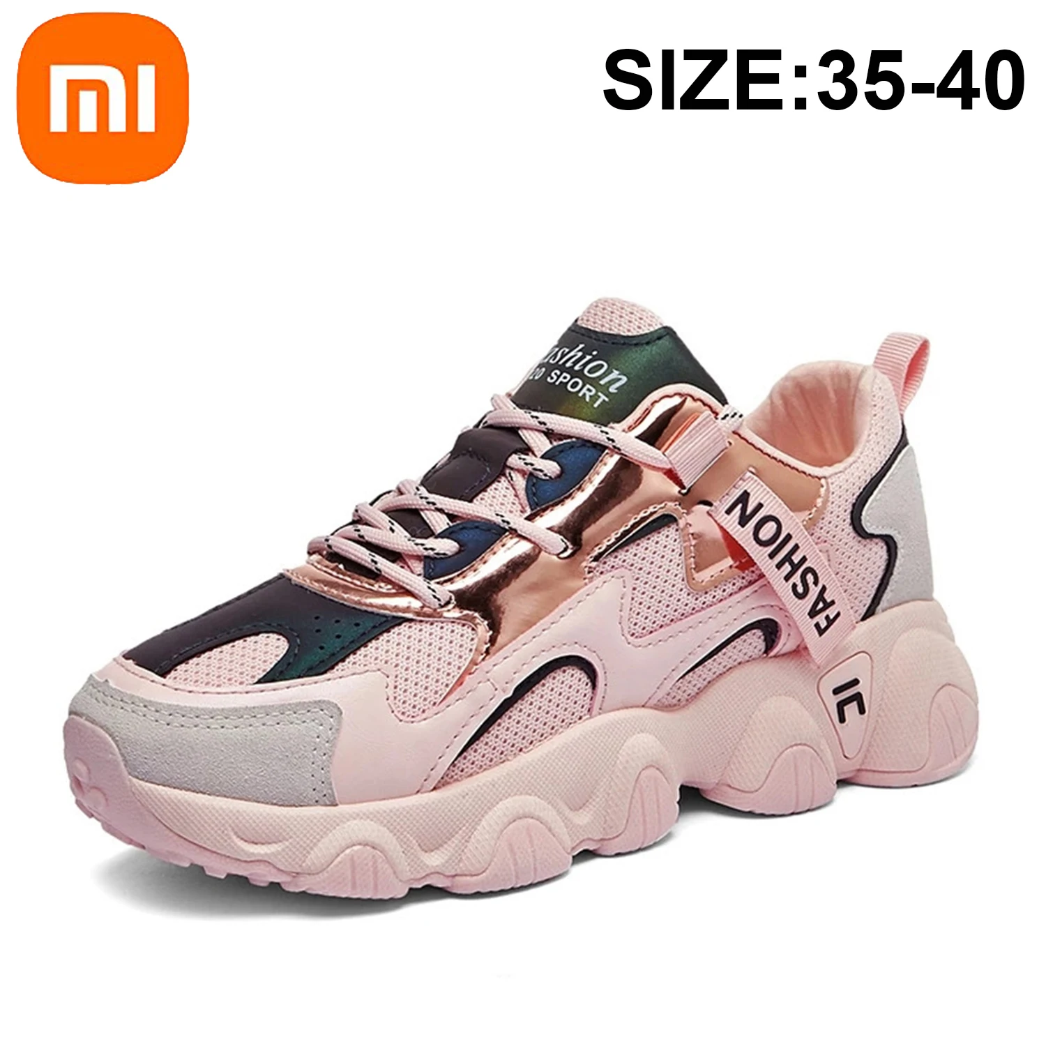 

Кроссовки женские на платформе Xiaomi Mijia, Модные дышащие сникерсы на шнуровке, для папы