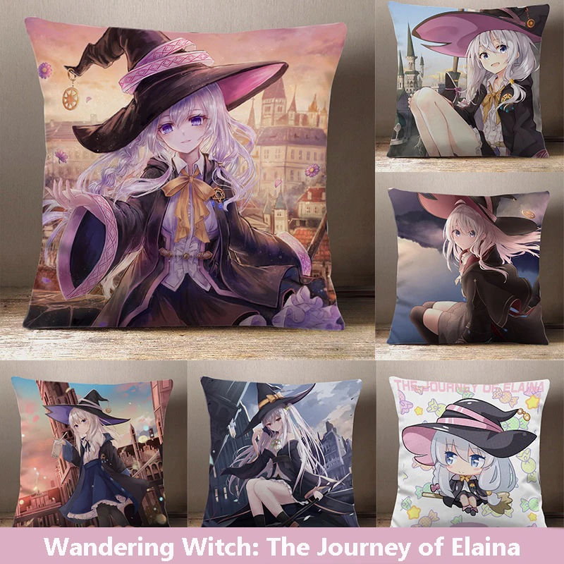 

Аниме-Подушка «путешествие по ведьме»: The Journey Of Elaina Square Dakimakura HD-печать мультфильм персиковая кожа плюшевая подушка для кровати подарок