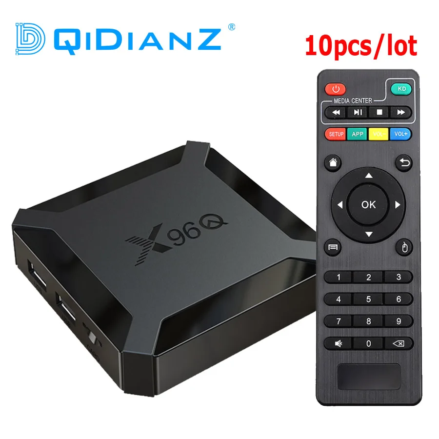 10 шт./лот Новый X96Q Android 0 ТВ приставка Allwinner H313 четырехъядерный поддержка 4K 3D