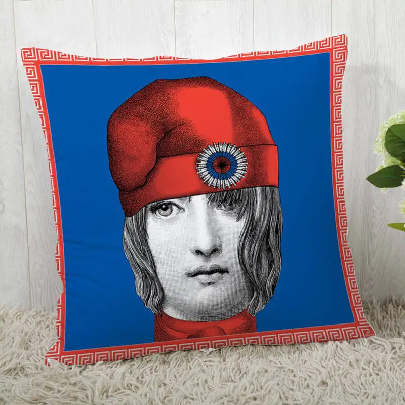5 Наволочки на заказ итальянские-Fornasetti-серия Art Woman Face квадратная Наволочка на молнии наволочка 40*40 см, 45*45 см(одна сторона - Цвет: 5