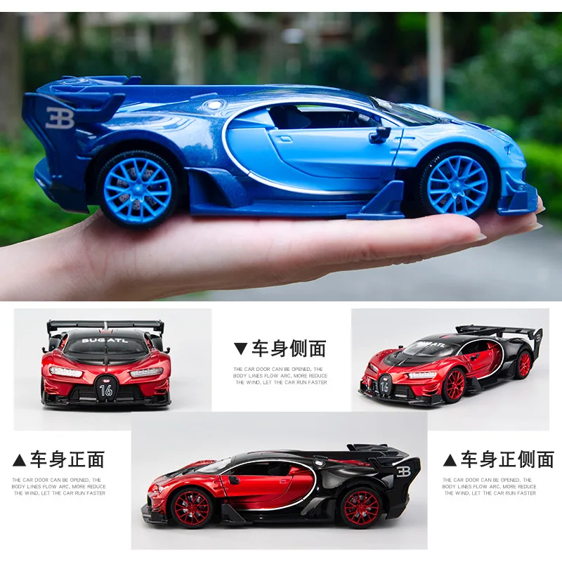 Модель автомобиля 1:24 Литые металлические колеса модель спортивного GT коллекция