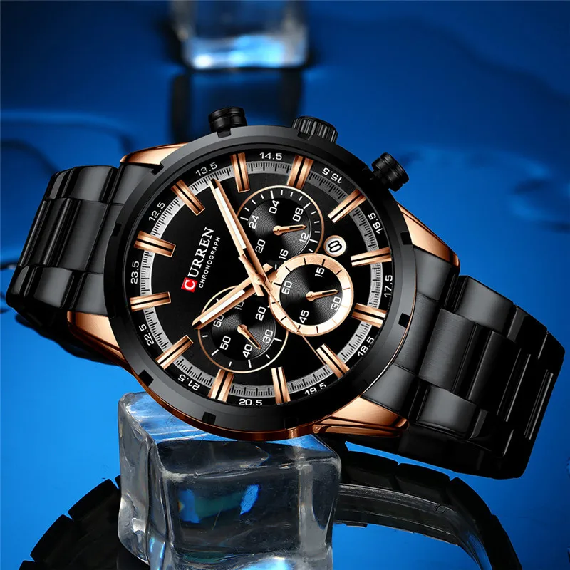 Часы наручные CURREN Мужские с хронографом спортивные армейские Роскошные