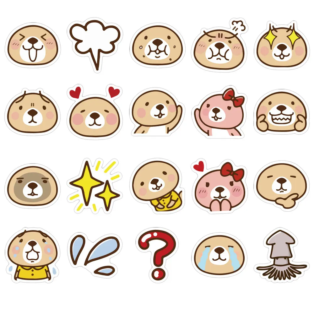 

40PCS Cute Cartoon Sea Lazy Children Stickers Water Cup Stationery Mobile Phone Computer Kids Gift Sticker Toys