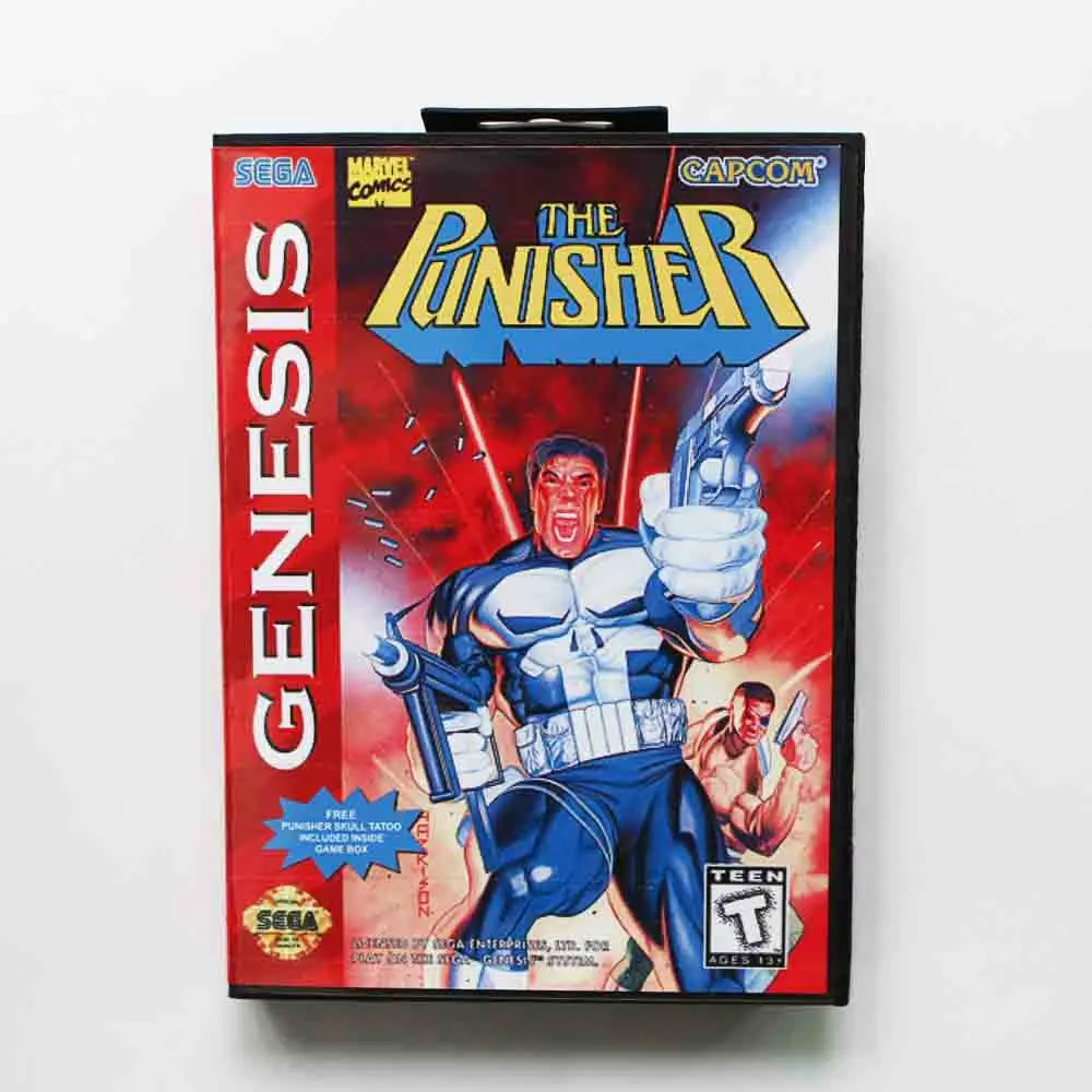 Игровой картридж The Punisher 16 бит игровая карта MD с розничной коробкой для Sega Mega Drive