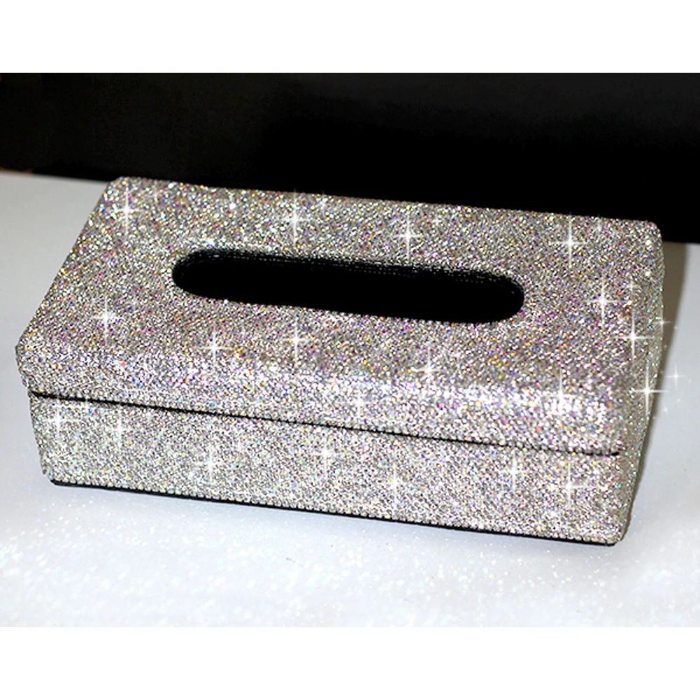 Шикарная шикарная Бриллиантовая коробка для салфеток автомобиля роскошные