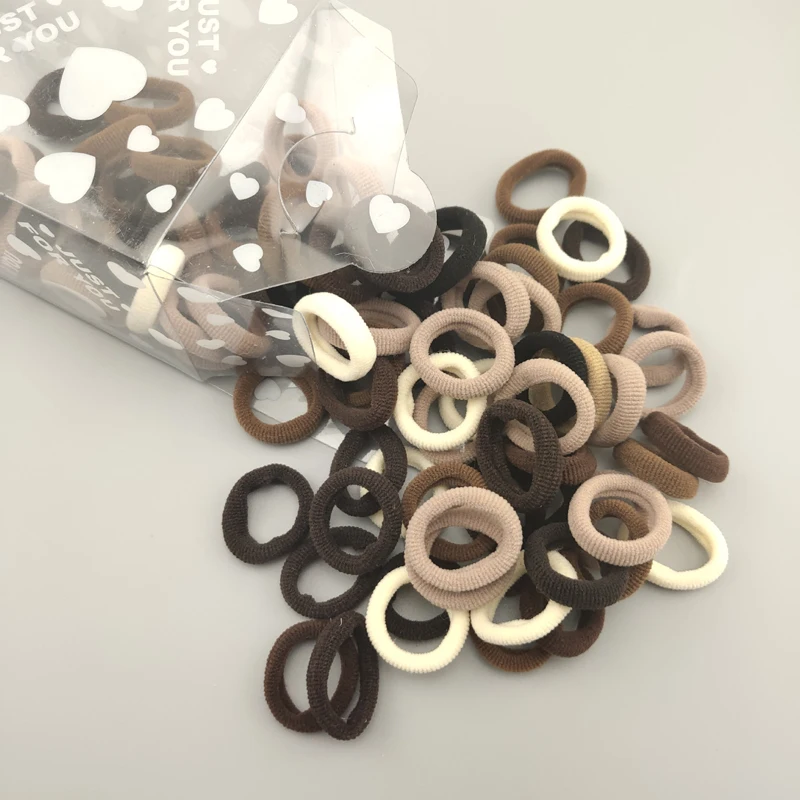 100 шт./упак. Карамельный цвет 3 см нейлон ленты для волос детей резинки обувь
