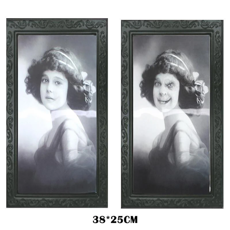 B Мона Лиза Картина маслом призрак фоторамка украшения-ужастики для хеллоуина ремесло девичник вечерние украшения тематическая вечеринка Хэллоуин игрушки - Цвет: B