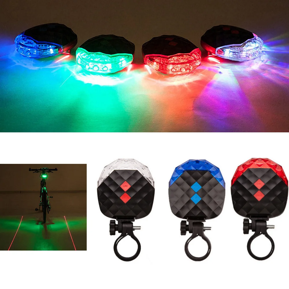 

Предупреждение ждающий светодиодный фонарь для велосипеда, 5 светодиодный, мигающая лампа, 2 лазера, задний фонарь для велосипеда, Предупреж...