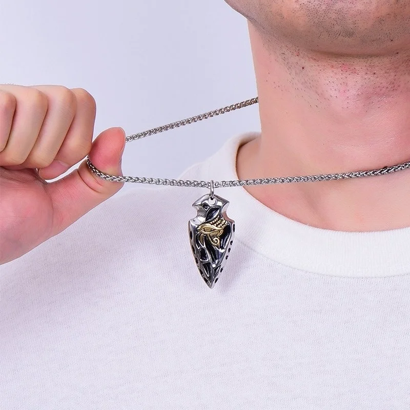 Trendy Fashion Creative Eyes Retro Pendant Necklace Gothic Punk Men's Clothing Motorcycle Accessories Hip Hop Jewelry Gifts | Украшения