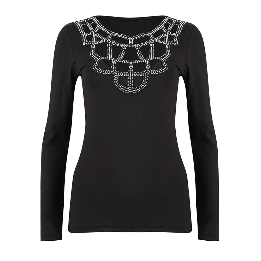 Новинка 2020 женская сексуальная открытая футболка осенняя с круглым вырезом и