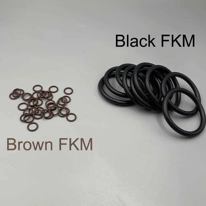 

13mm 14mm 15mm 16mm 17mm 18mm 19mm Outside Diameter OD 1.9mm Thickness Black Brown FKM FR Fluororubber Seal Washer O Ring Gasket