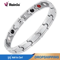rainso fashion titanium bangle bracelets for women bio energy jewelry therapy lover bracelet trendy healthy jewelry dropshipping