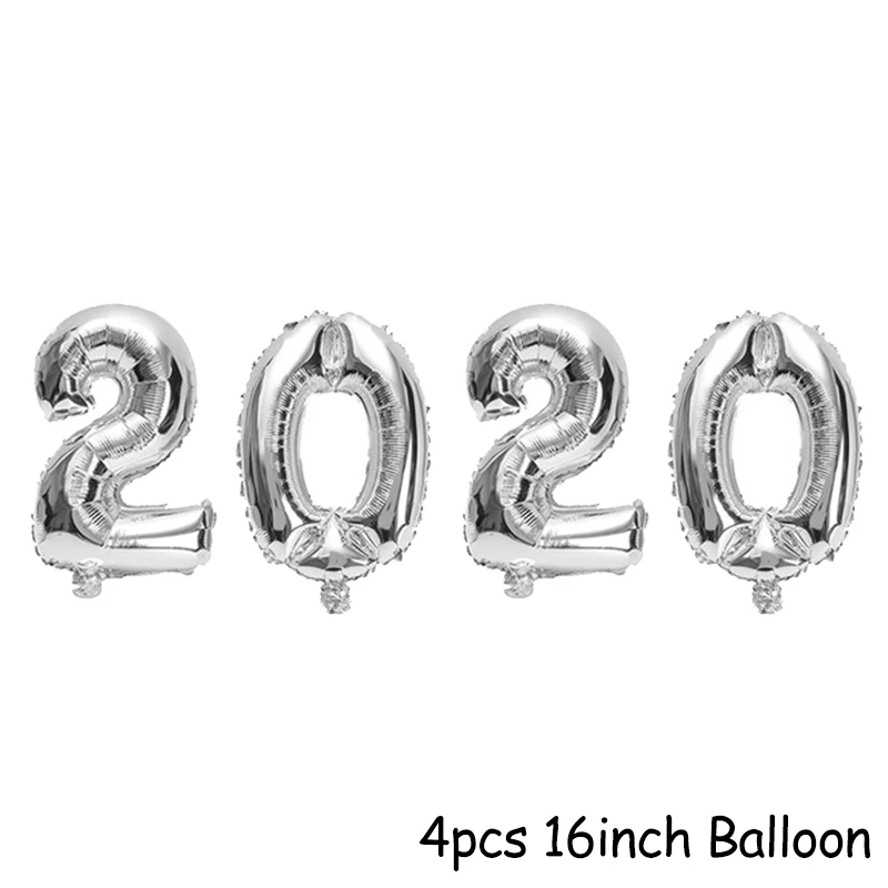 4pcs Balloons Рождественские украшения для дома счастливый год вечерние украшения черный баннер для фотокабинки рамка реквизит Navidad Nordica - Цвет: 4pcs Balloons