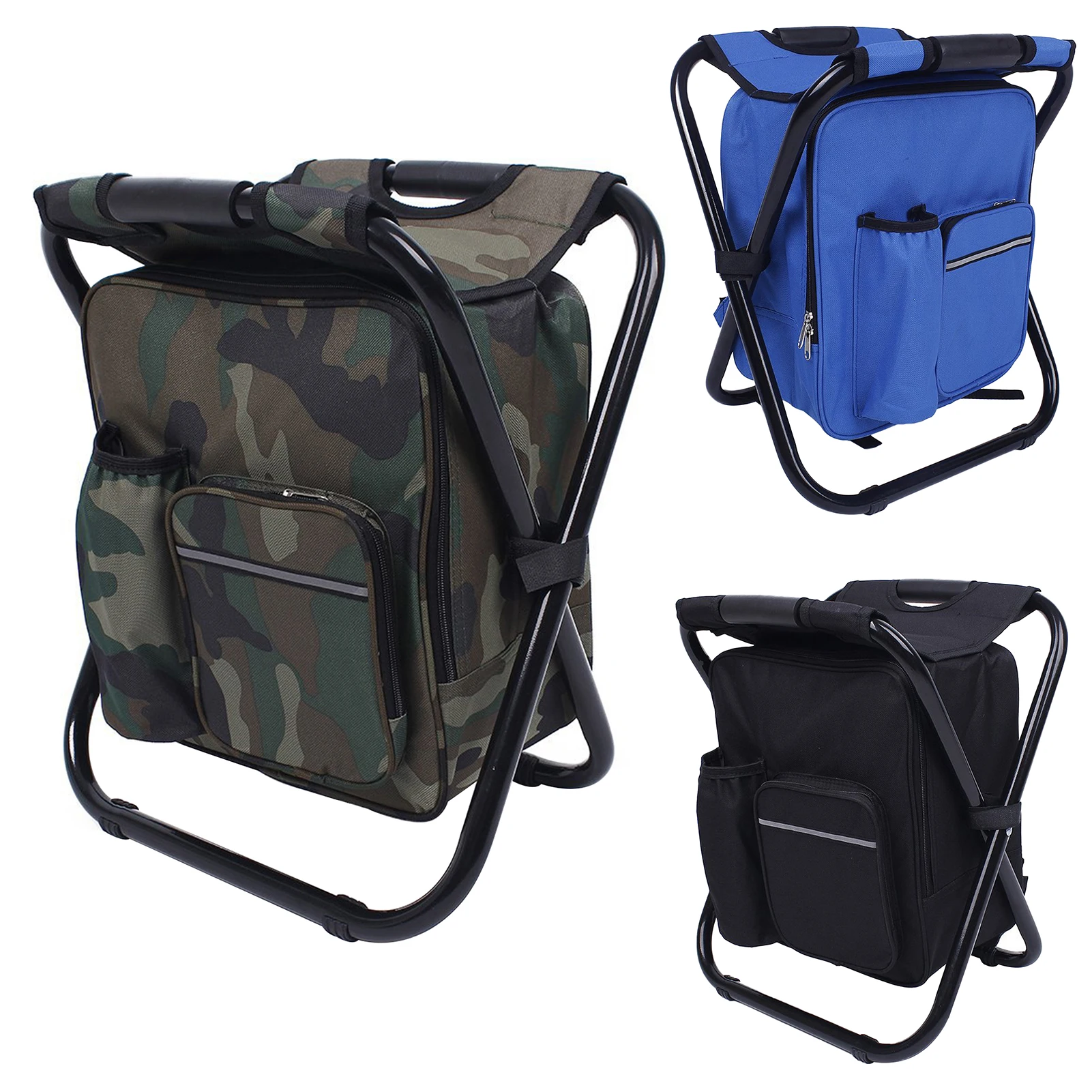 outdoor camping fishing chair folding stool portable backpack cooler insulated picnic bag hiking seat table bags free global shipping