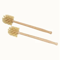 toilet brush 2 pack wood toilet brush made of beechwood strong hemp bristles with 360%c2%b0 cleaning power