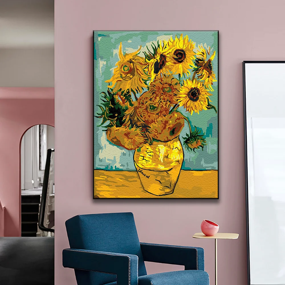 Набор для рисования по номерам сделай сам цифровая картина всемирно известная