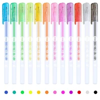 6pcs jelly ink pens diy glossy painting tool colored drawing stationery supplies three dimensional jelly pen gel pen set