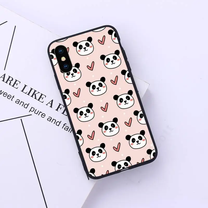 

Cute cartoon animal panda Phone Case for iPhone 11 12 pro XS MAX 8 7 6 6S Plus X 5S SE 2020 XR