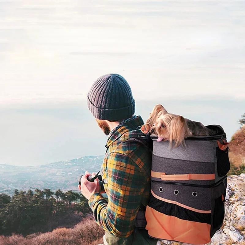 

Pet Out Bag Portable Handheld Shoulder Bag Cats Dogs Double Out Backpack Travel Space Capsule Cat Litter Cat Carrier Backpack