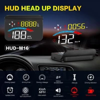 bigbigroad gps hud car head up display digital speed projector security alarm updated fuel consumption temp kmhkpm