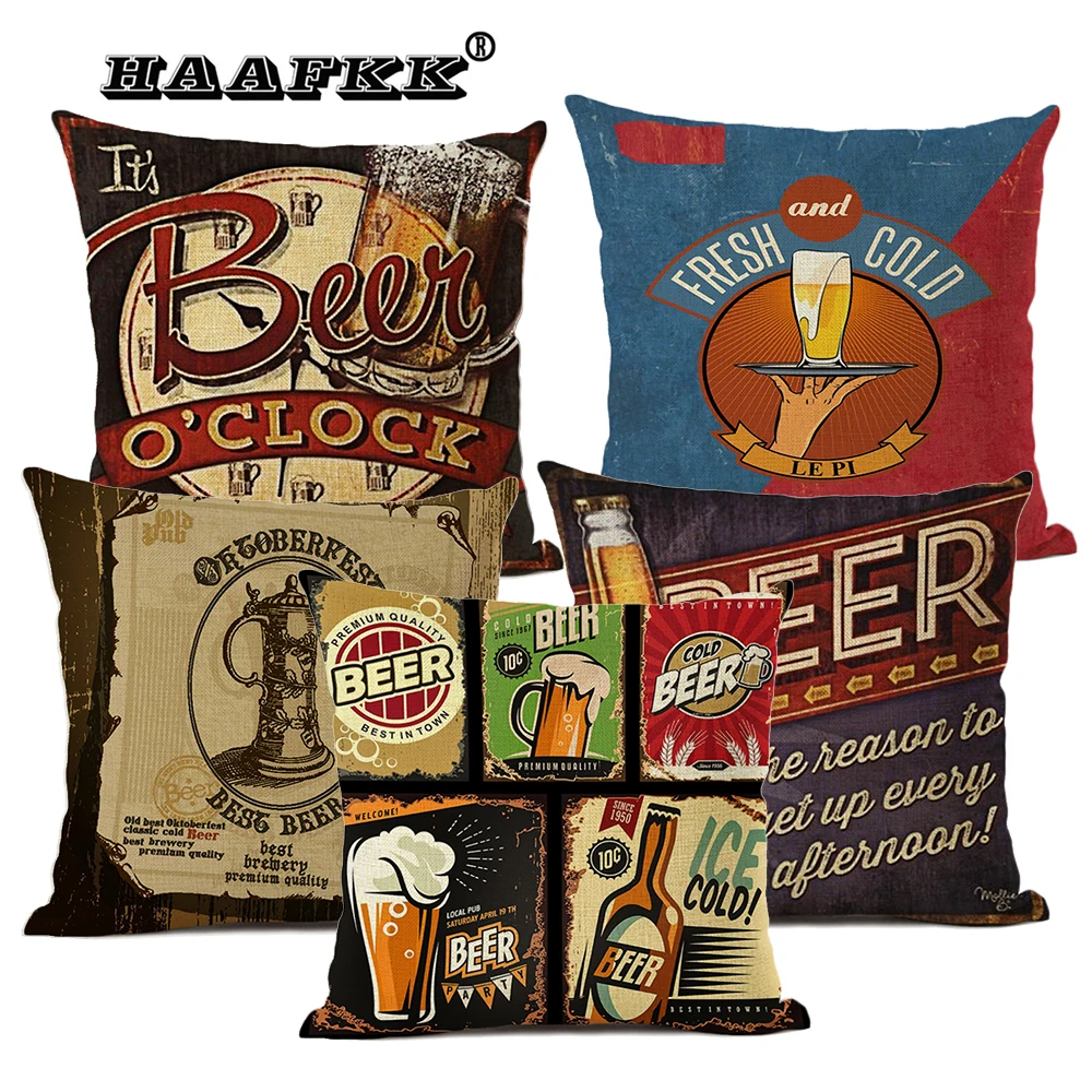 Высококачественные барные декоративные подушки в стиле ретро наволочка для