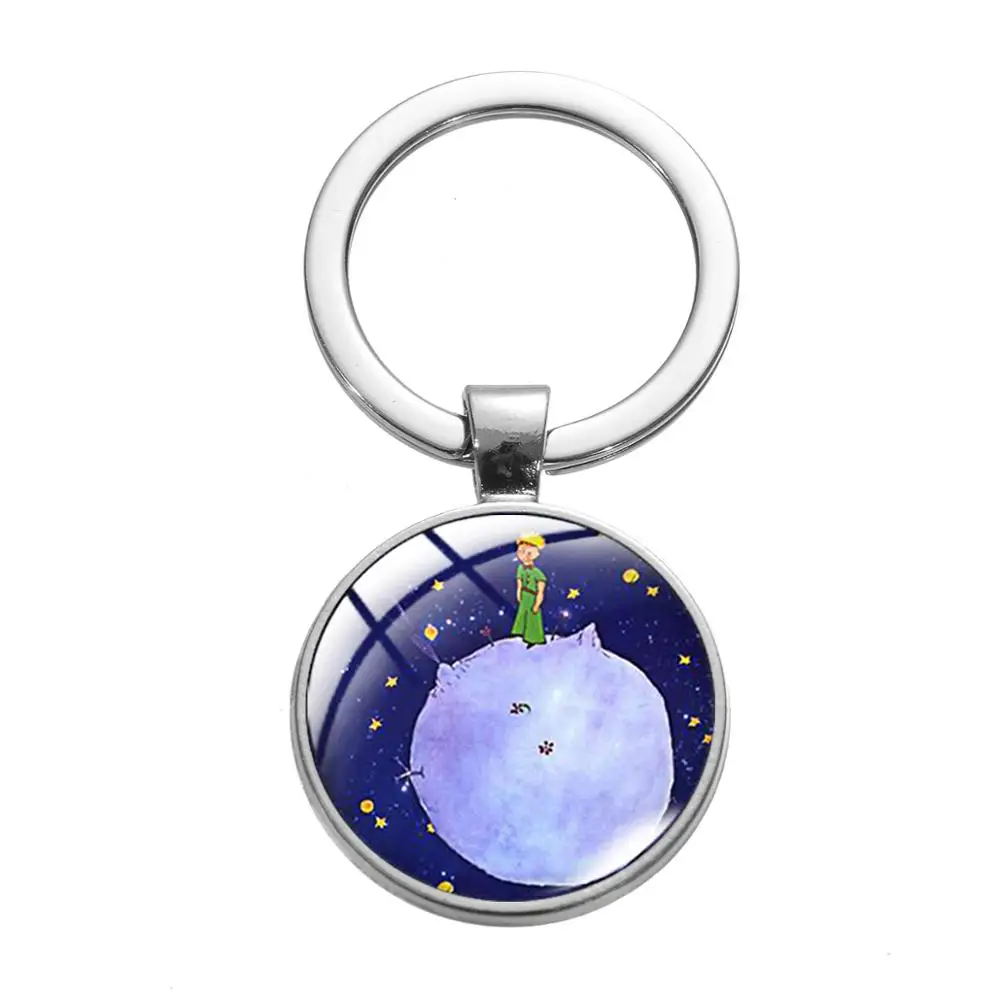Le Petit Prince Cartoon Keychain Fairy Tale The Little Collection Glass Photo Cabochon Key Ring Chain For Friends | Украшения и