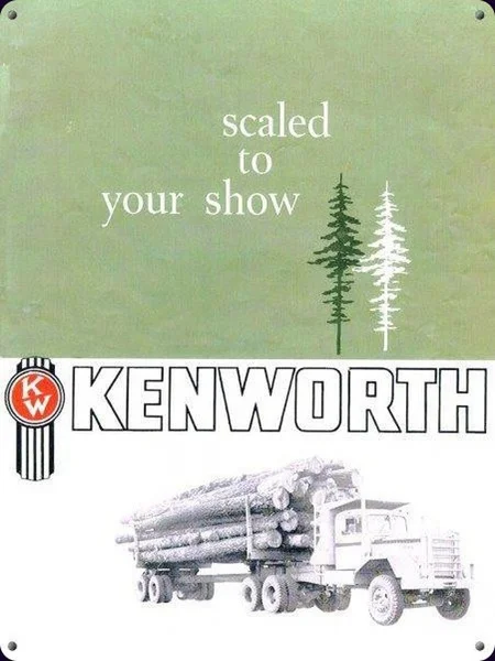 

Retro Metal Tin Sign Kenworth Truck Scaled to Your Show Art Wall Decor