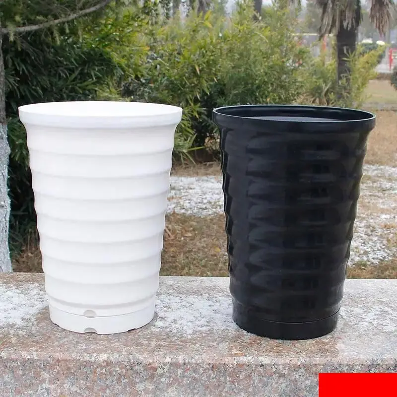 

Круглый Большой белый современный цветочный горшок, пластиковые суккуленты, минималистичный декор, товары для растений в фермерском стиле,...